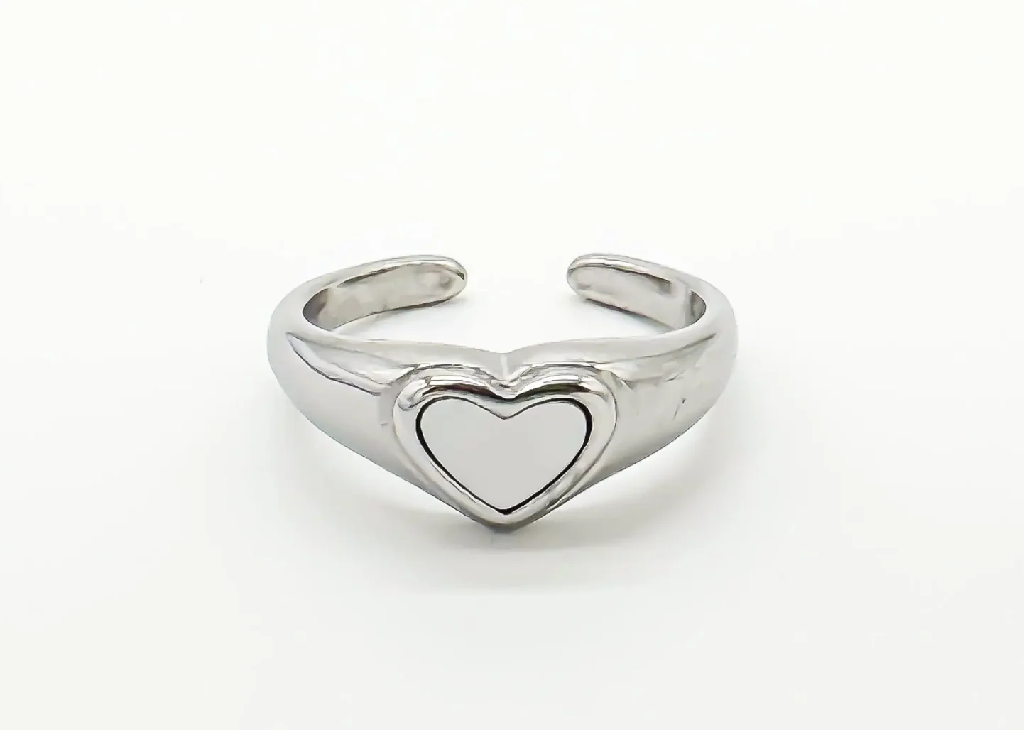 Pearl heart - Ring - Stainless Steel - Verstelbaar - Image 3