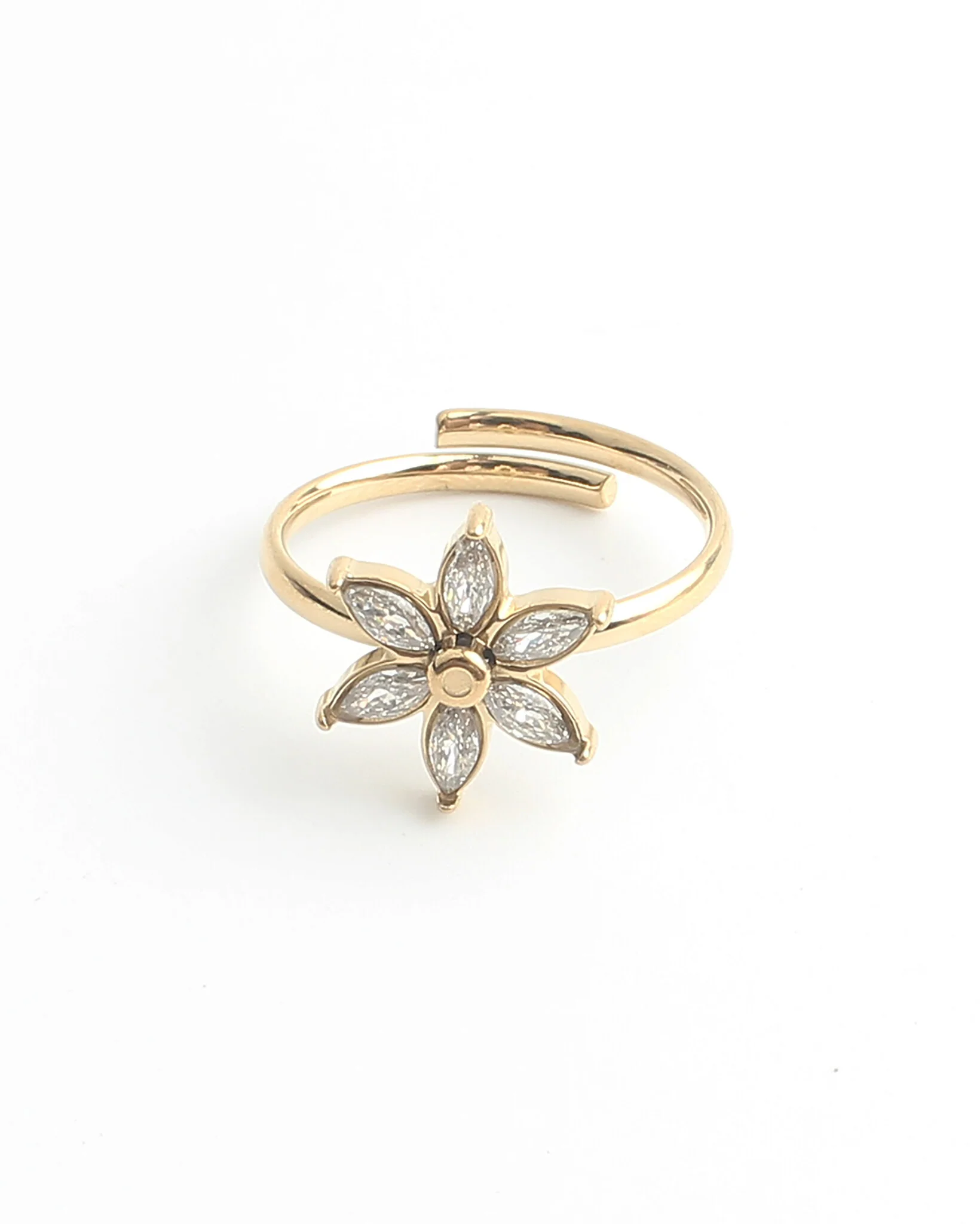 Shiny Flower - Ring - Stainless Steel - Verstelbaar - Image 3