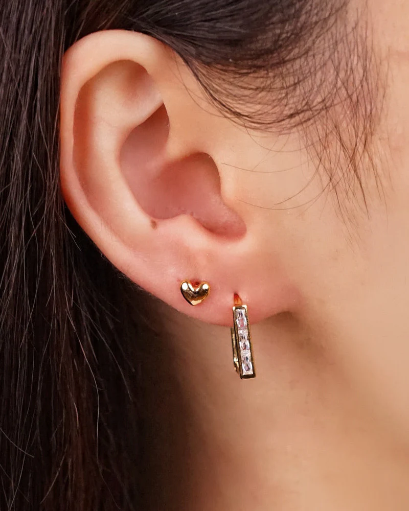 Solid Heart - Studs - Oorbellen - Stainless Steel - Image 4