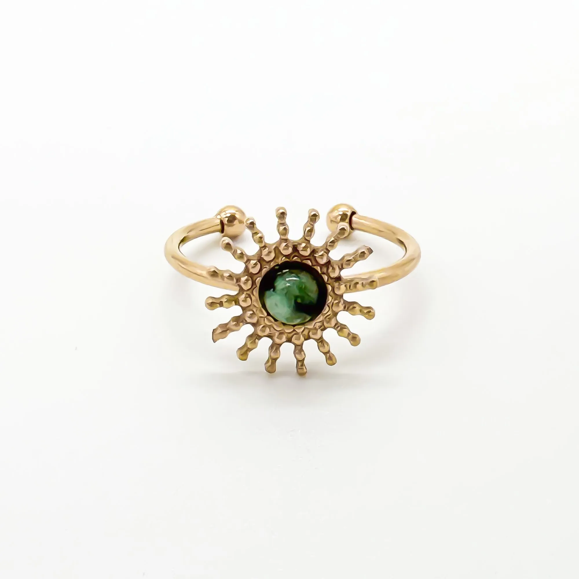 Sunny - Ring - Natuursteen - Stainless Steel - Vertelbaar - Image 3