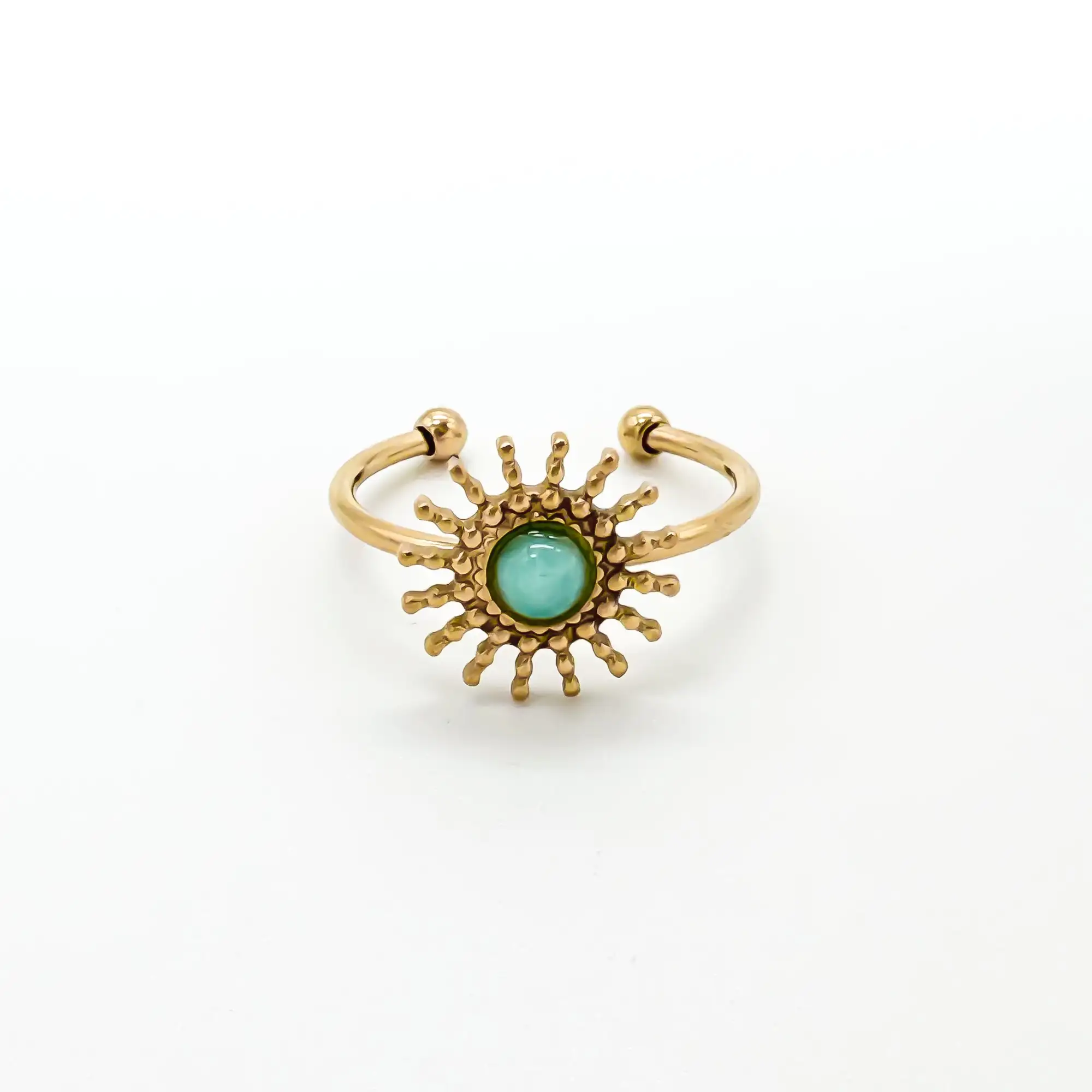 Sunny - Ring - Natuursteen - Stainless Steel - Vertelbaar - Image 5