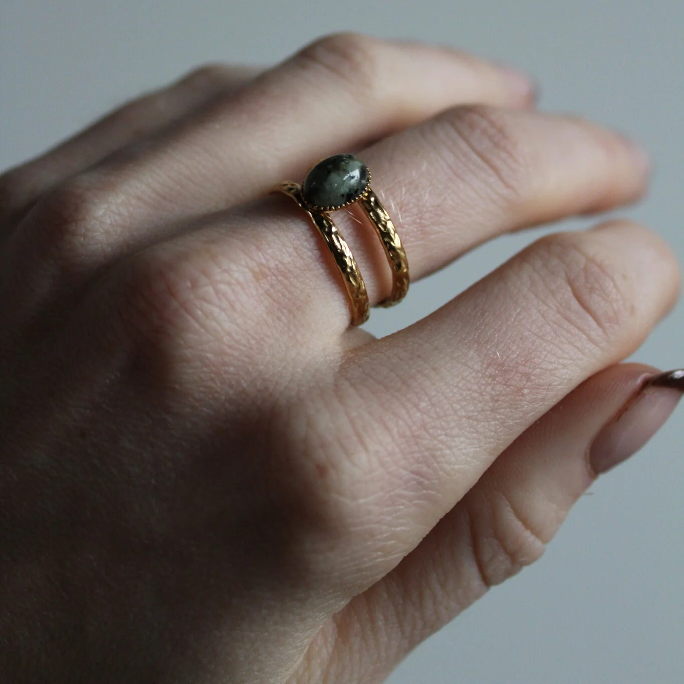 Suzi - Ring - Natuursteen - Stainless Steel - Verstelbaar - Image 4