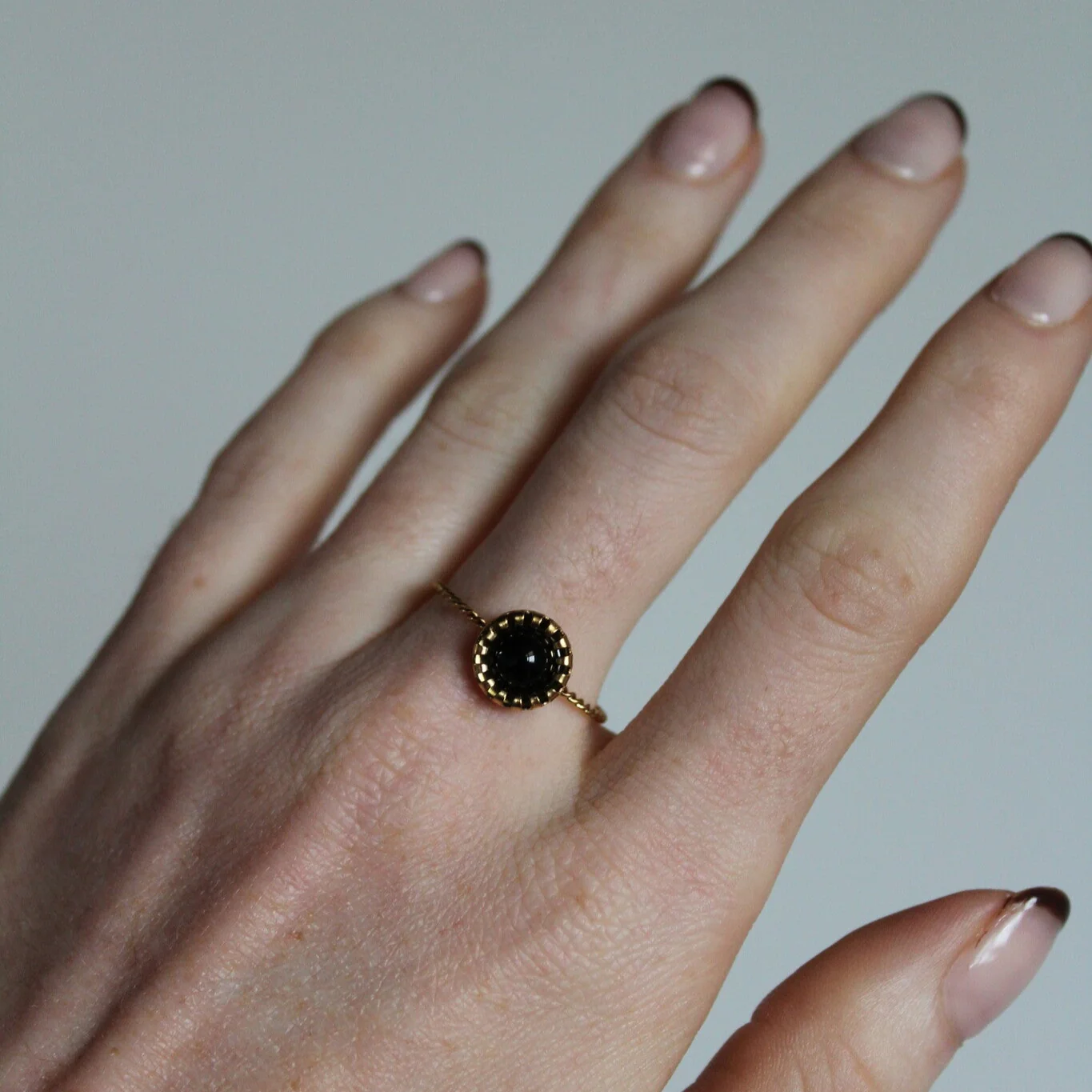 Tara - Ring - Natuursteen - Stainless Steel - Verstelbaar - Image 2