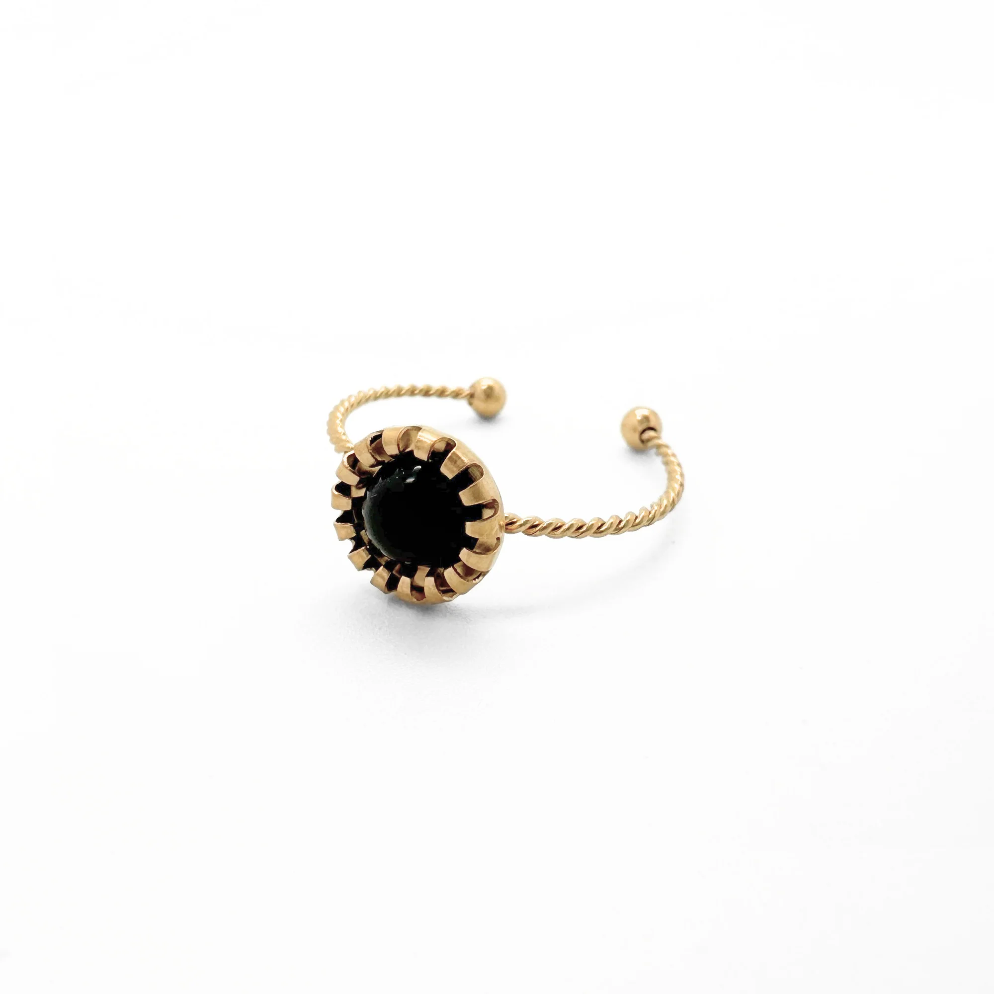 Tara - Ring - Natuursteen - Stainless Steel - Verstelbaar - Image 3