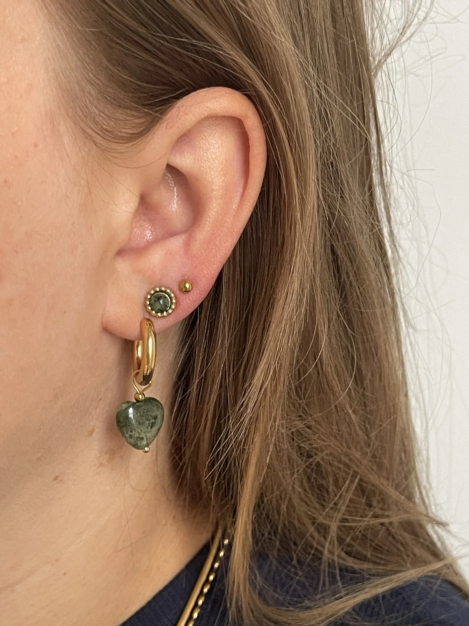 Tara - Studs - Natuursteen - Oorbellen - Stainless Steel - Image 4