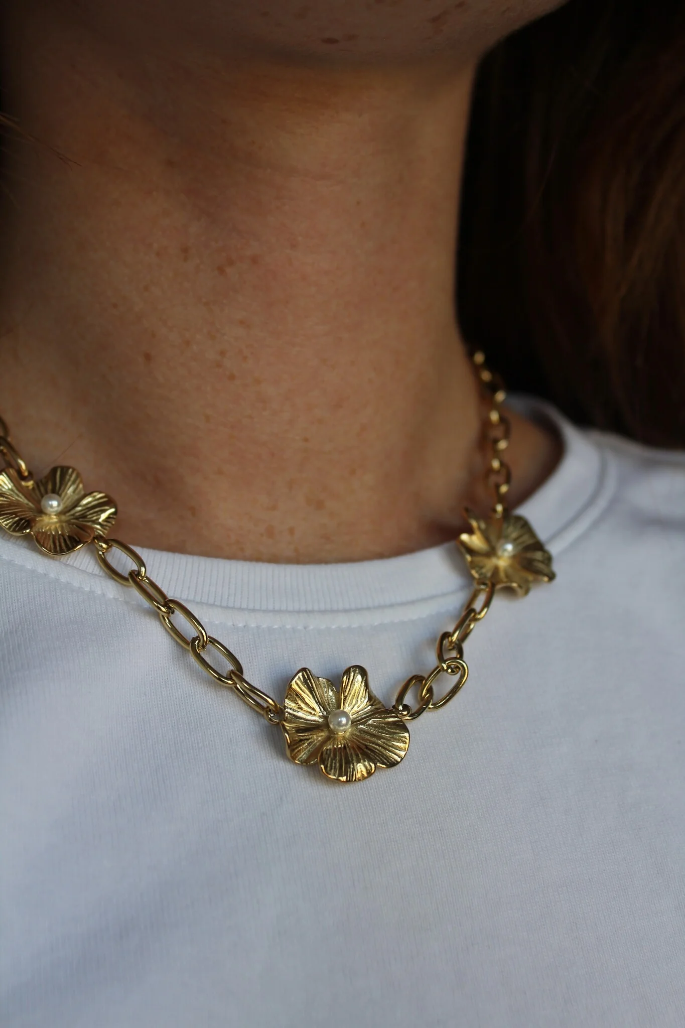 Three Flowers - Ketting - Stainless Steel - Image 4