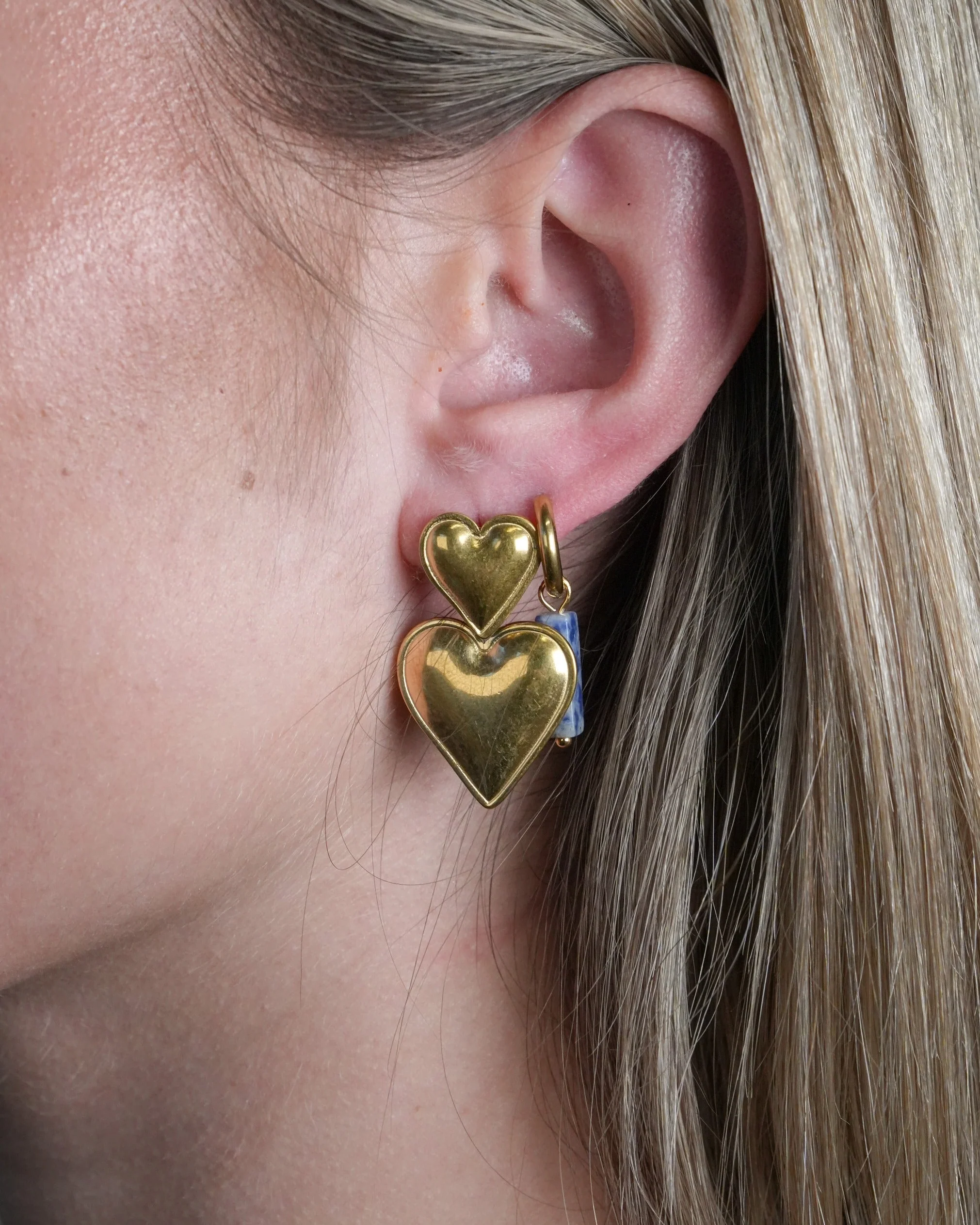 Two Hearts - Oorbellen - Stainless Steel - Image 2