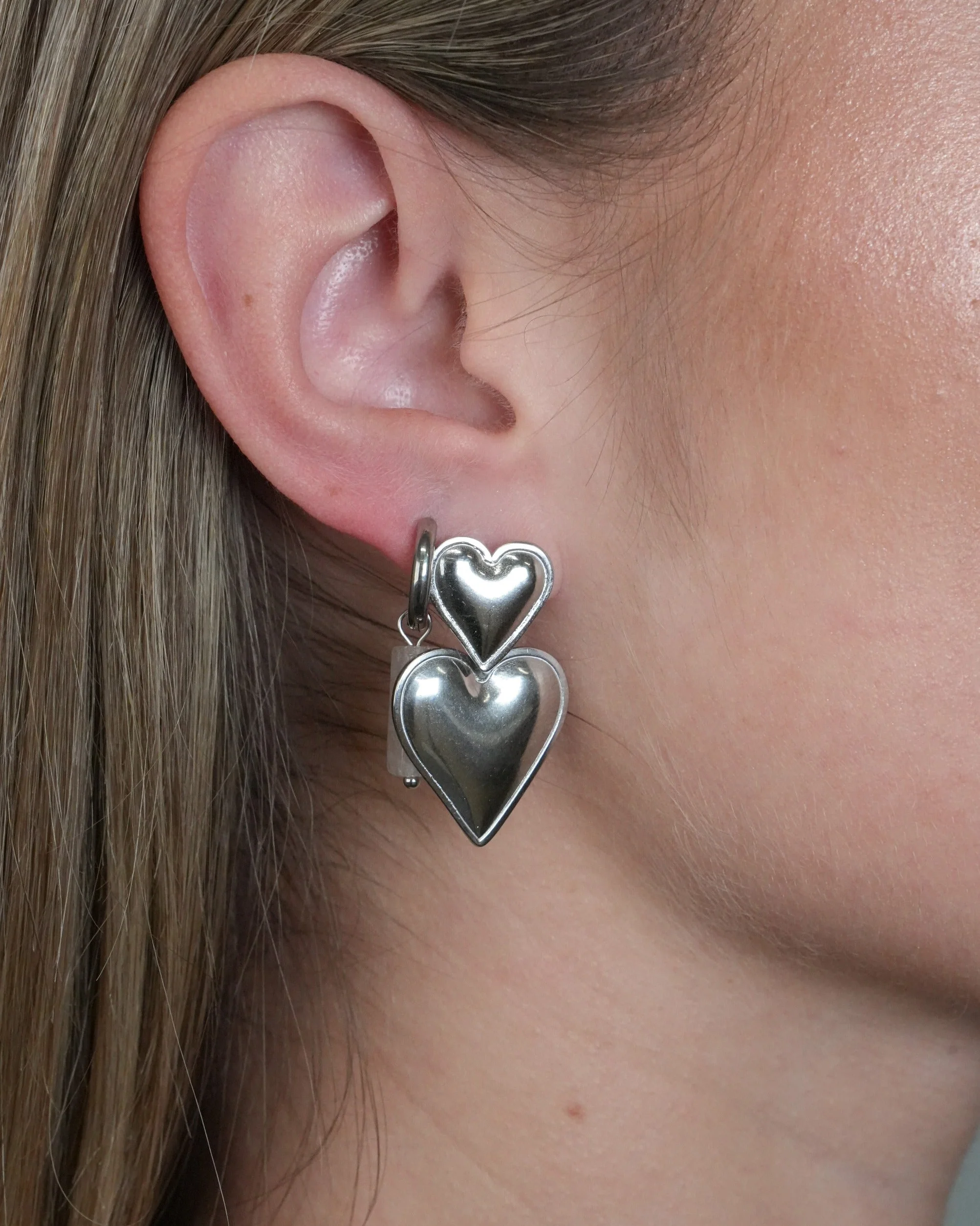 Two Hearts - Oorbellen - Stainless Steel - Image 4