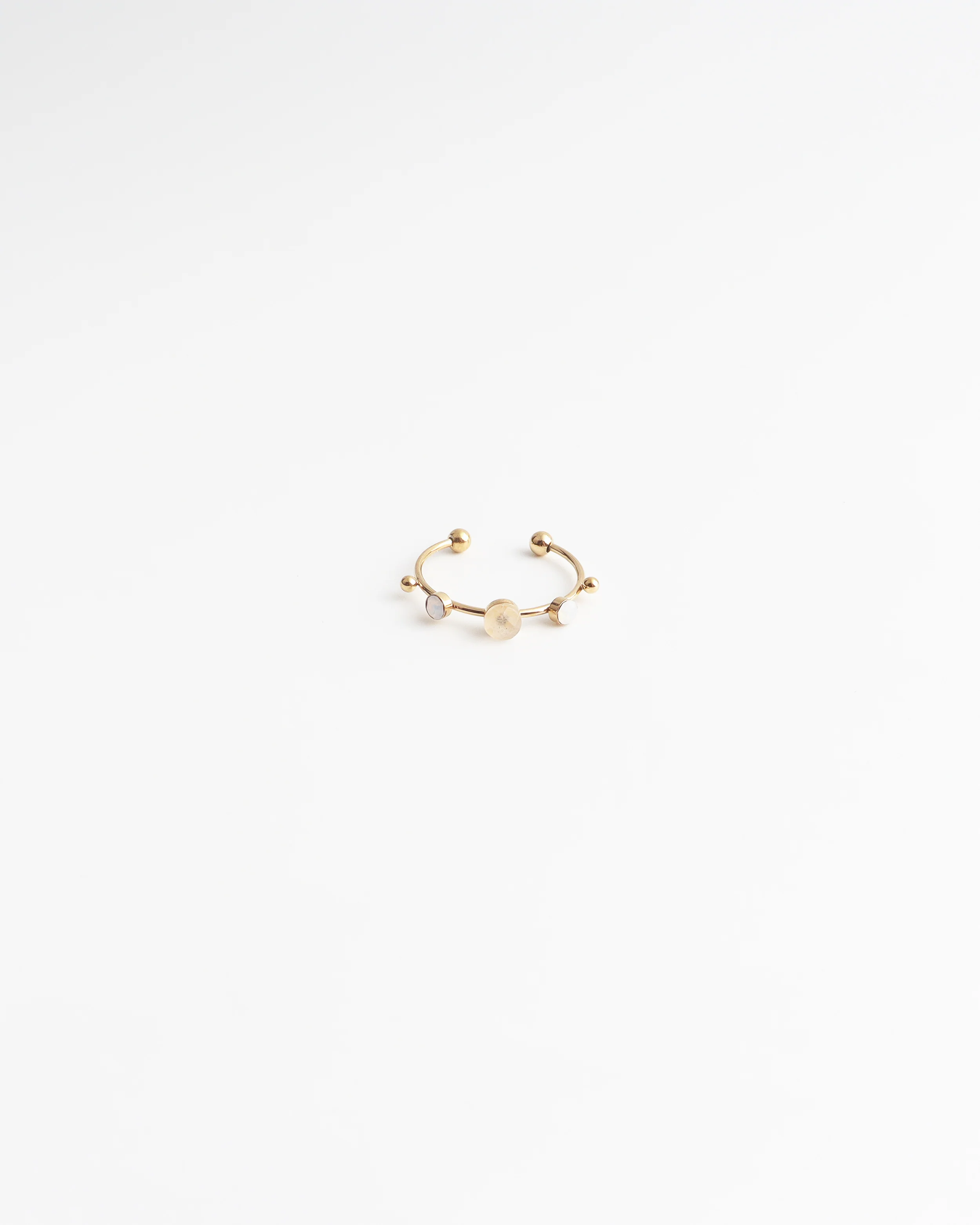 Victoria - Ring - Stainless Steel - Natuursteen - Verstelbaar - Image 5