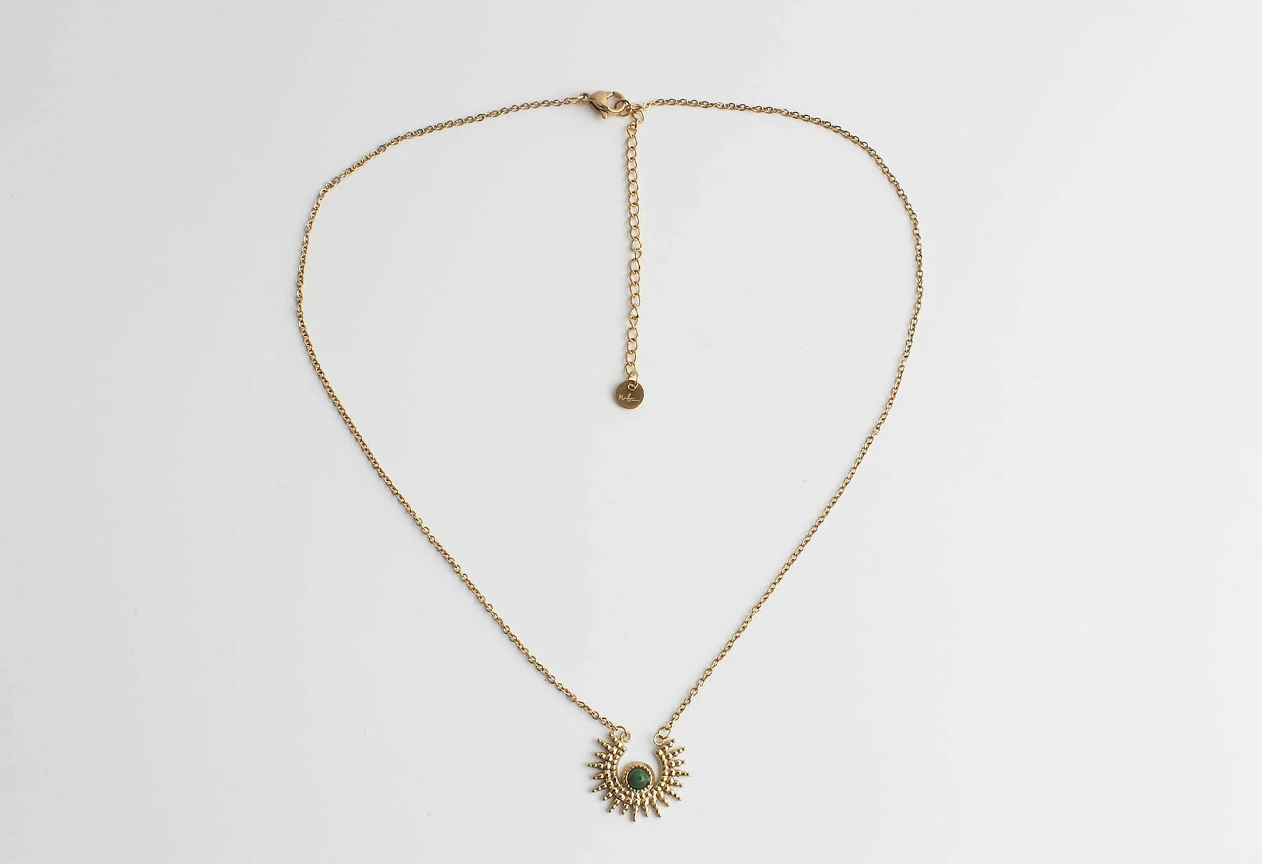 Xavi - Ketting - Natuursteen - Stainless Steel