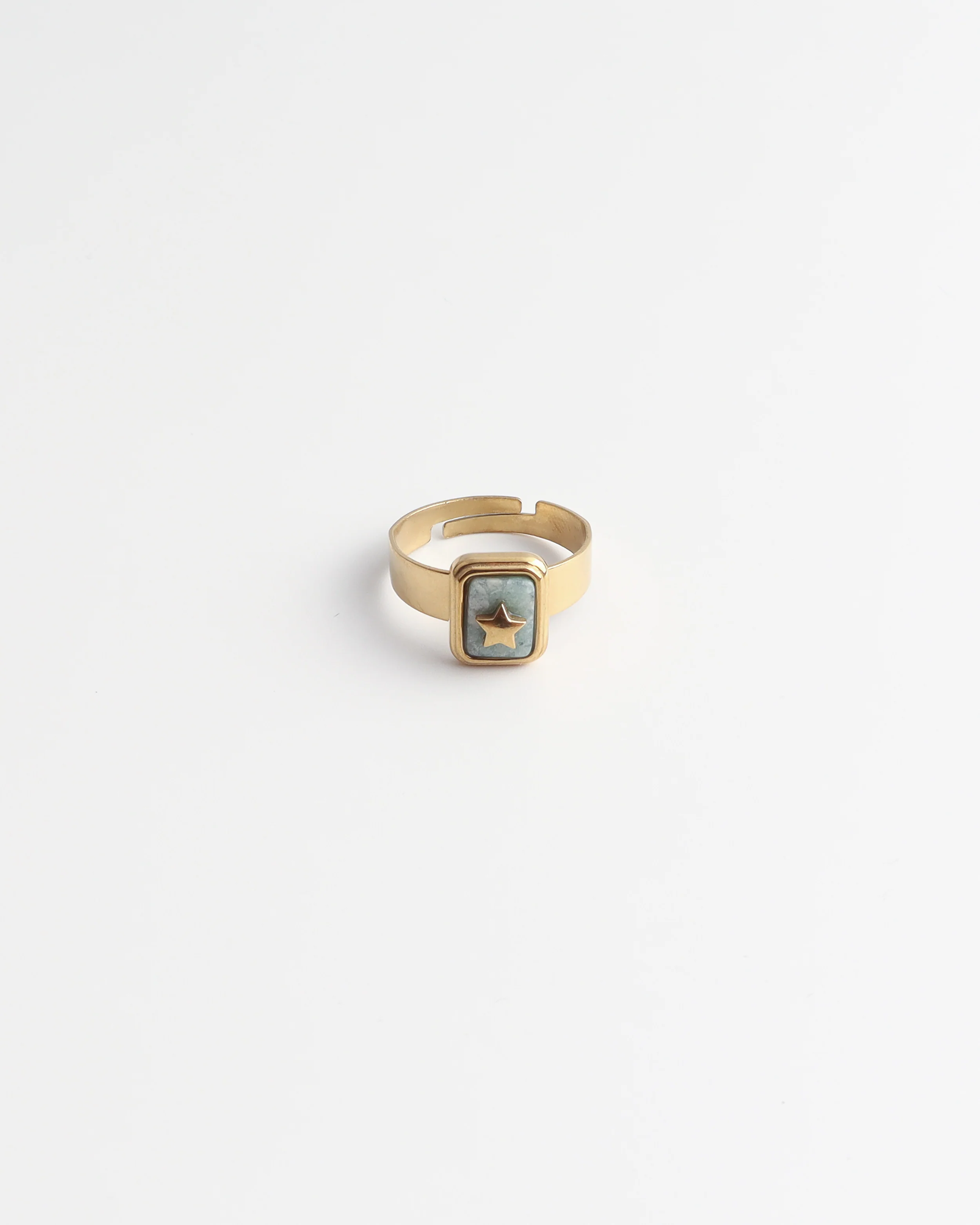 Yasmin - Ring - Natuursteen - Stainless Steel - Verstelbaar - Image 10