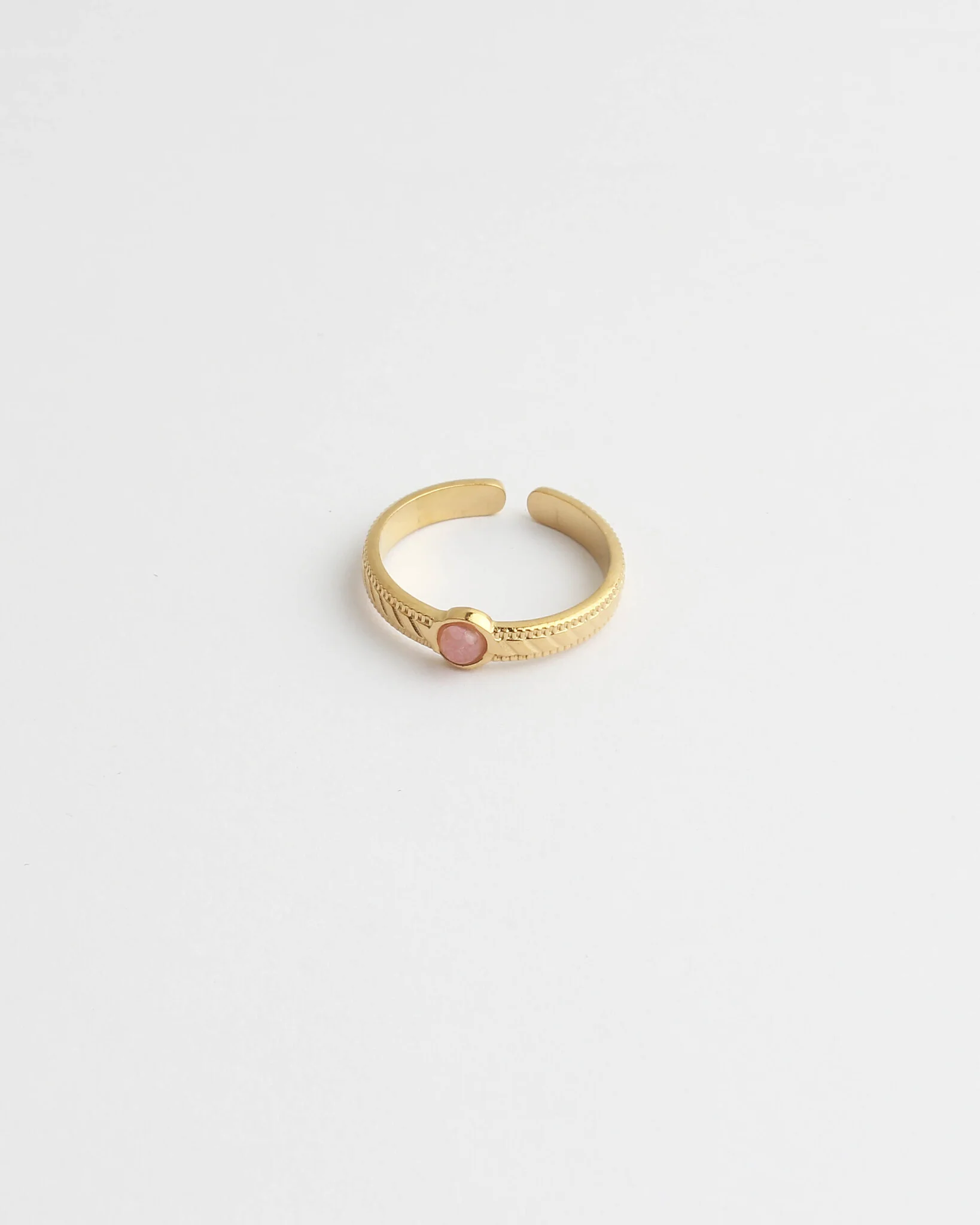 Zosia - Ring - Natuursteen - Stainless Steel - Verstelbaar