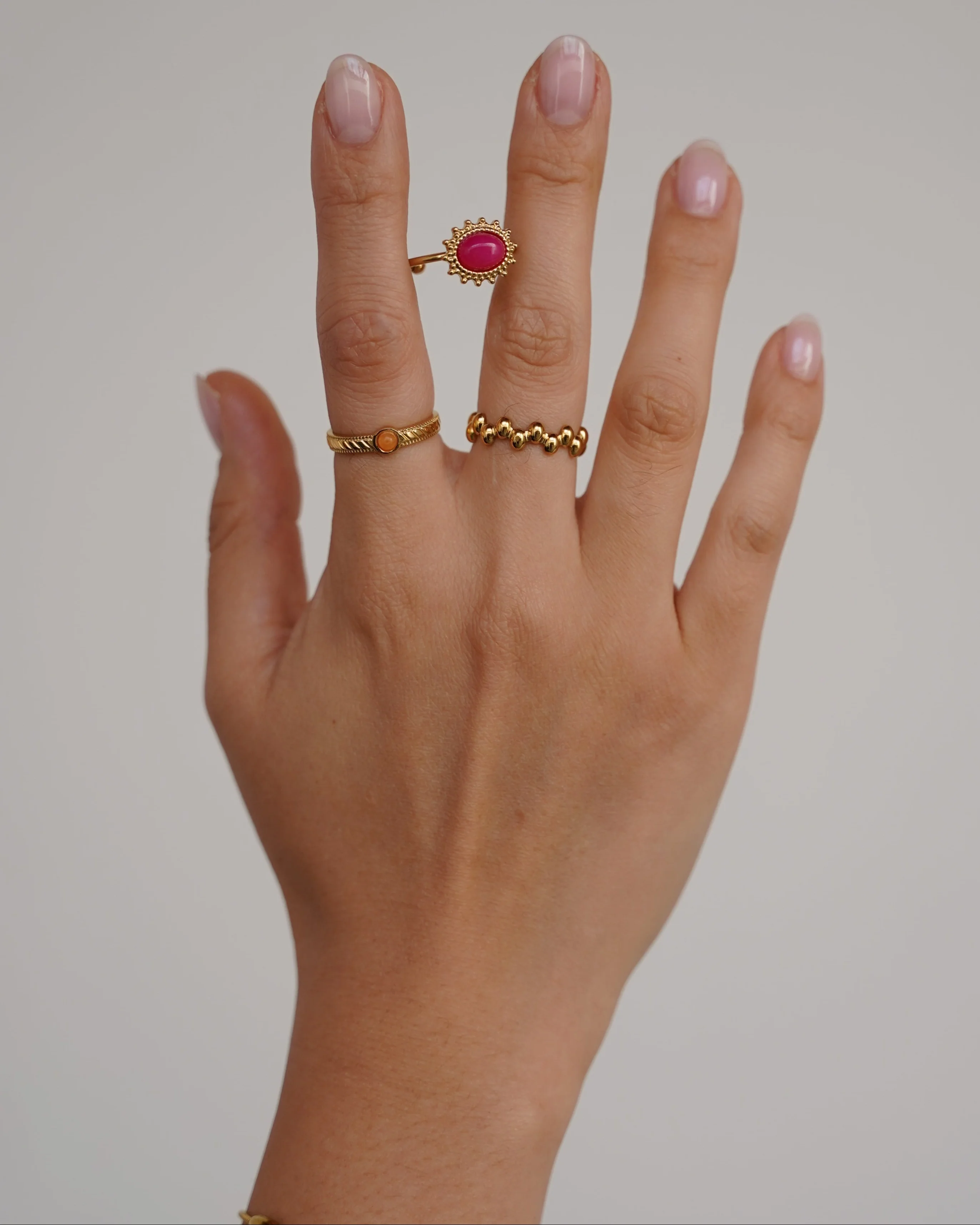 Zosia - Ring - Natuursteen - Stainless Steel - Verstelbaar - Image 14